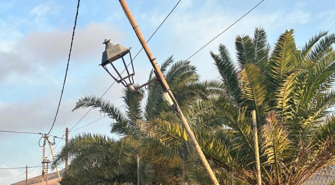 Incidencia con poste eléctrico